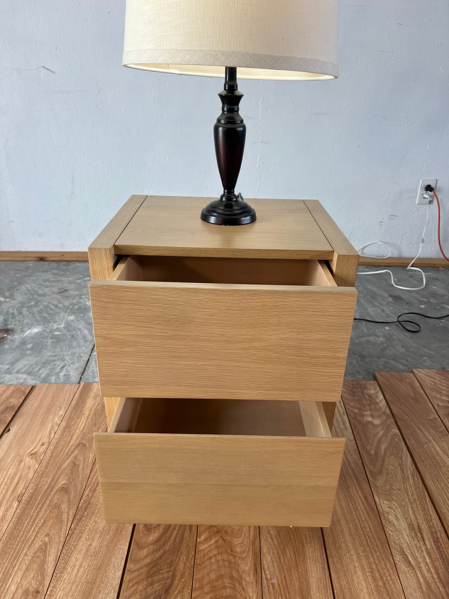 NEW Article Leif Solid Wood 2-Drawer Nightstand