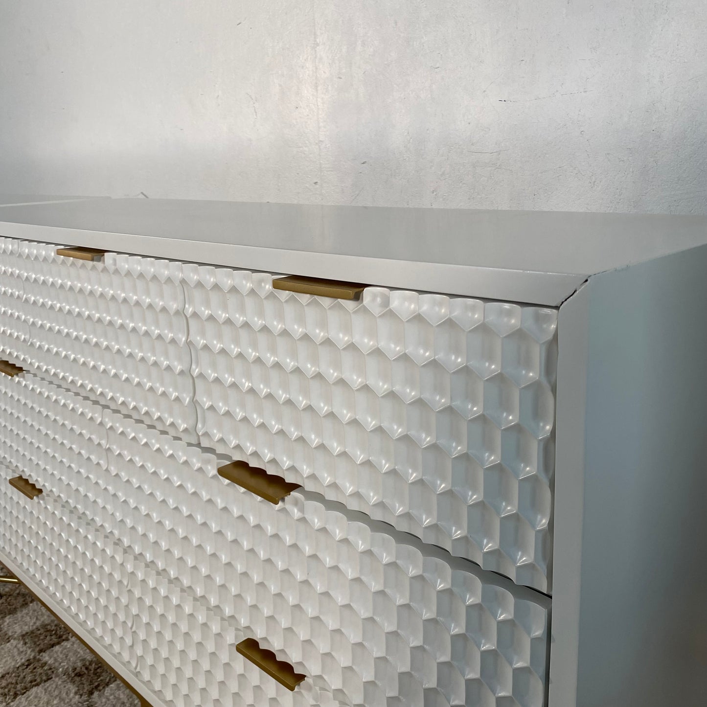 AllModern Capra 56” Honeycomb 6-drawer dresser