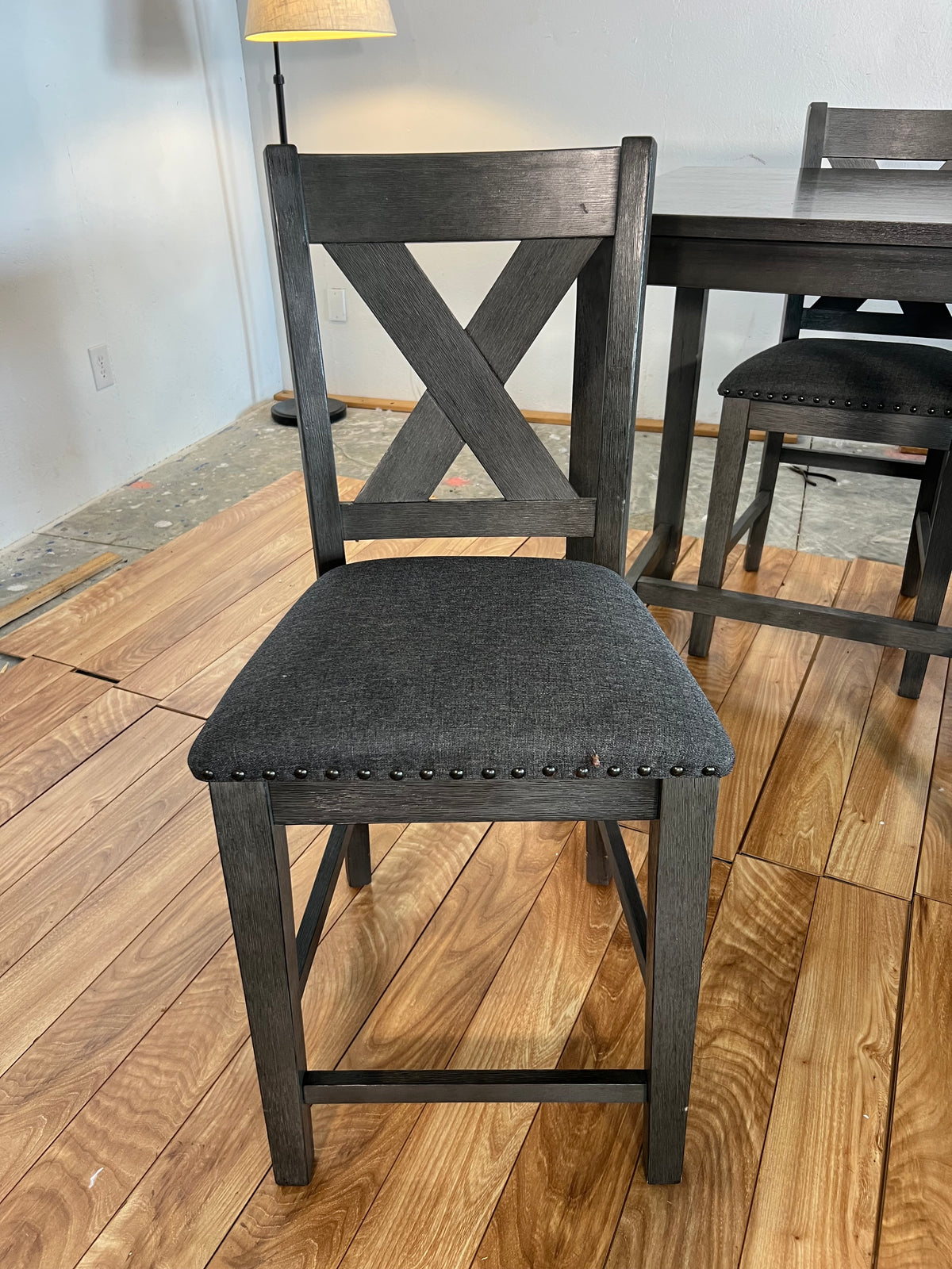 Ashley Furniture 4-Piece Dark Grey Counter Height Dining Set