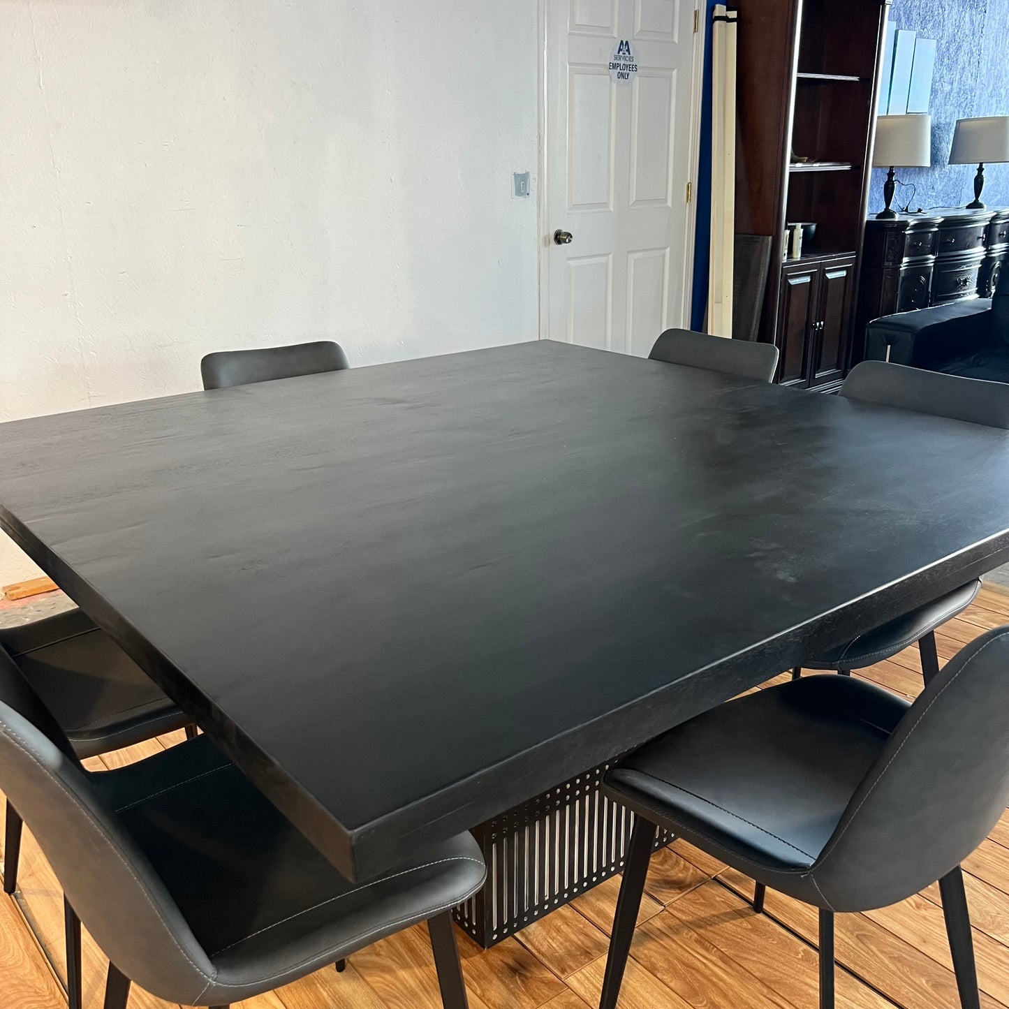 7-Piece Black Square Dining Set