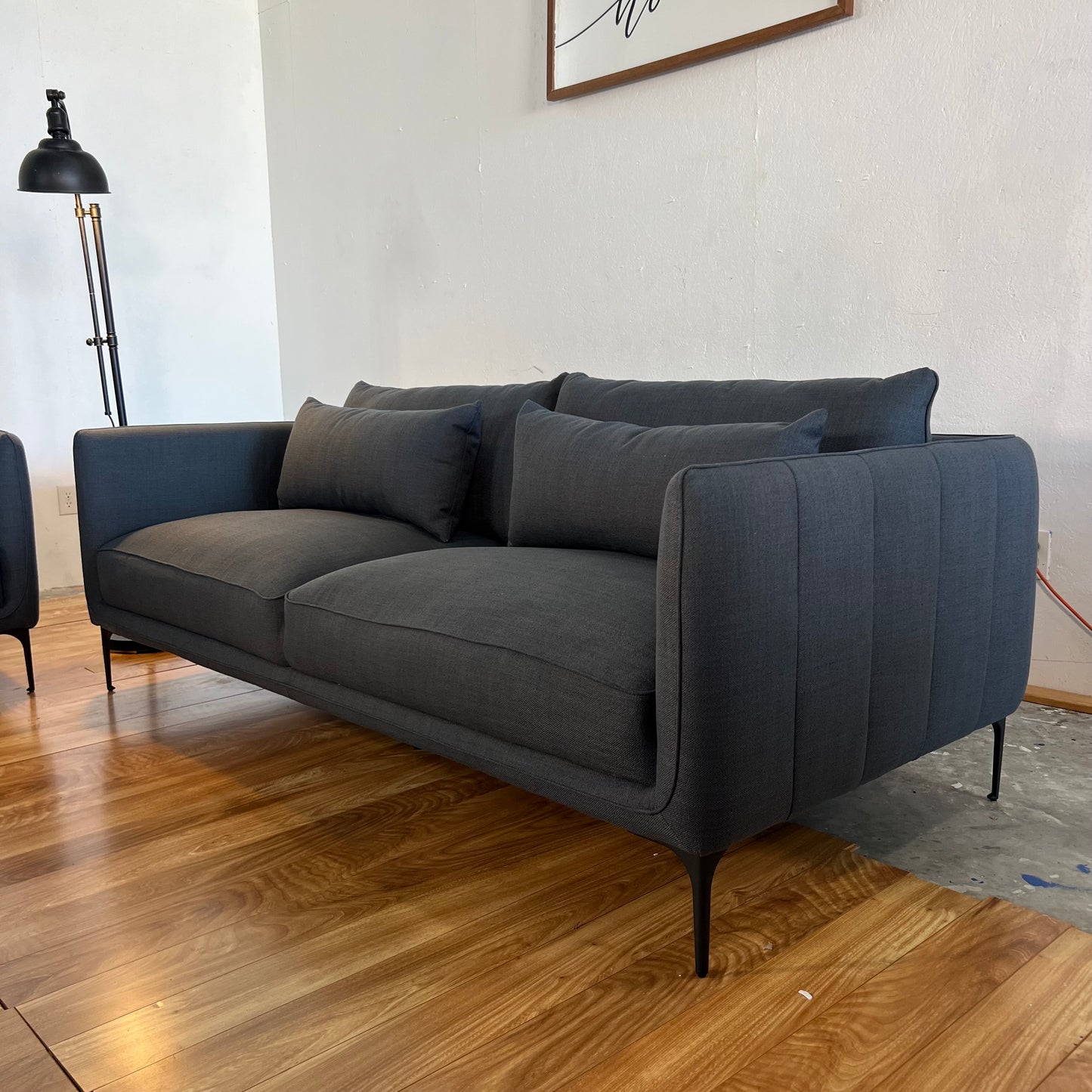 NEW AllModern Navy 2-Piece Living Room Sofa Set