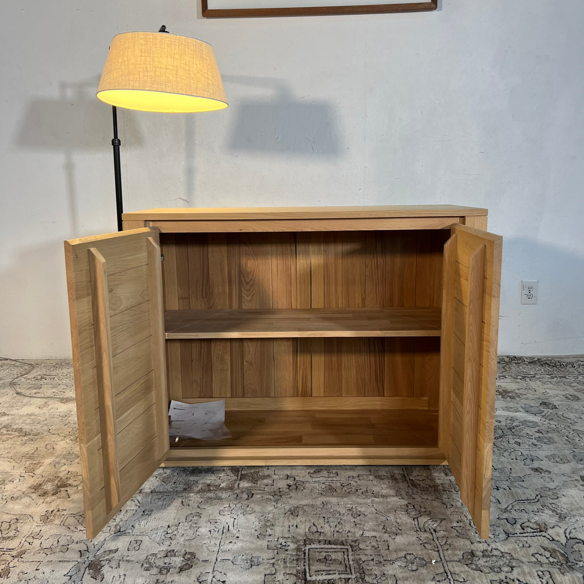 NEW Ethnicraft Solid Oak Shadow Sideboard