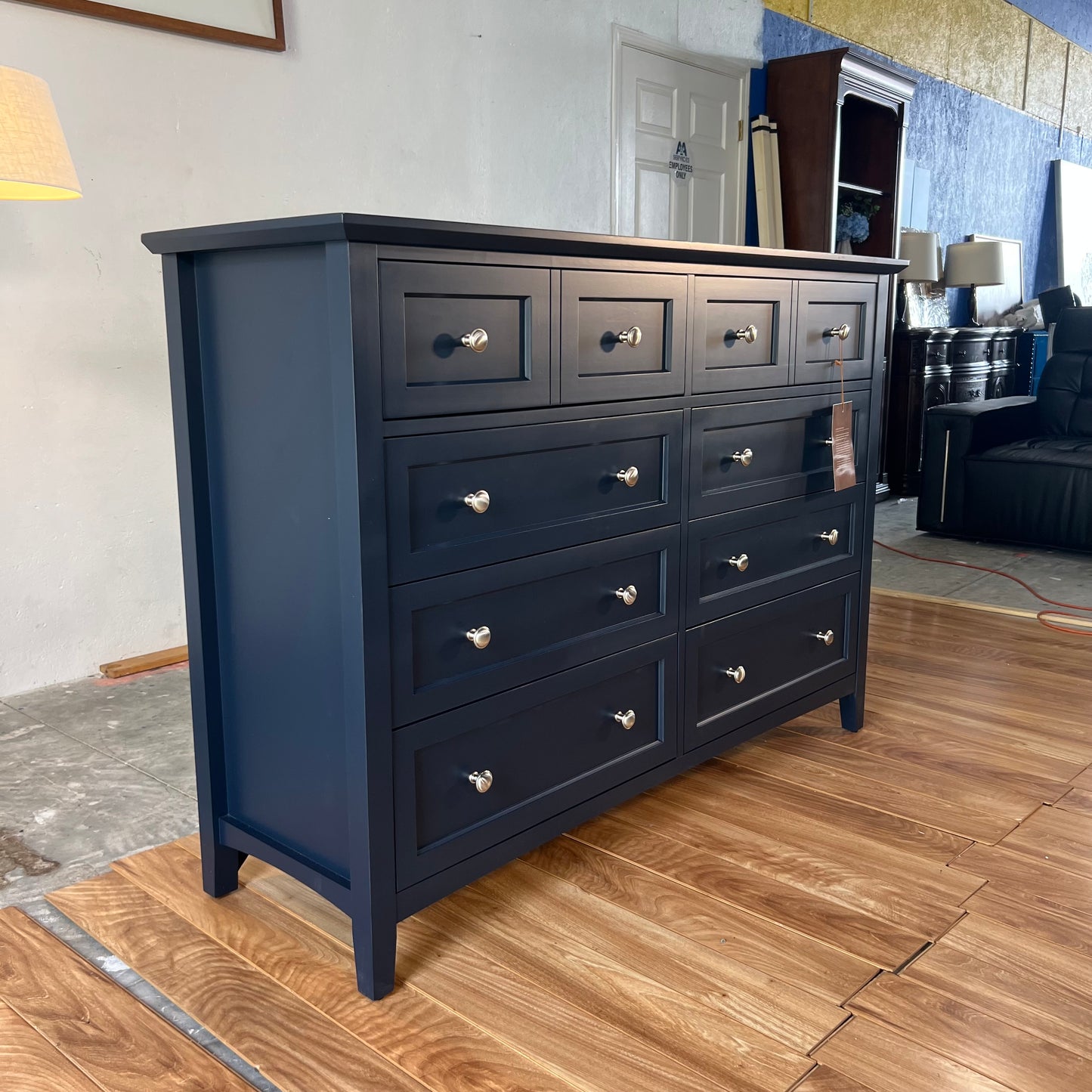 NEW Birch Lane Renee 8-Drawer Navy Blue Dresser