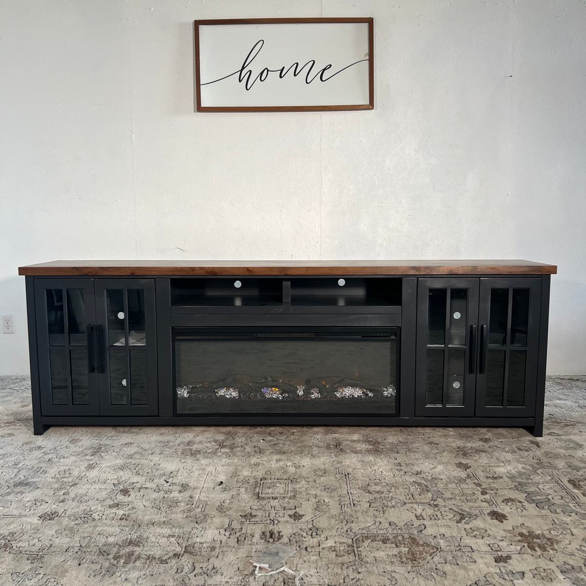 Essex 96” Fireplace TV Stand Cabinet