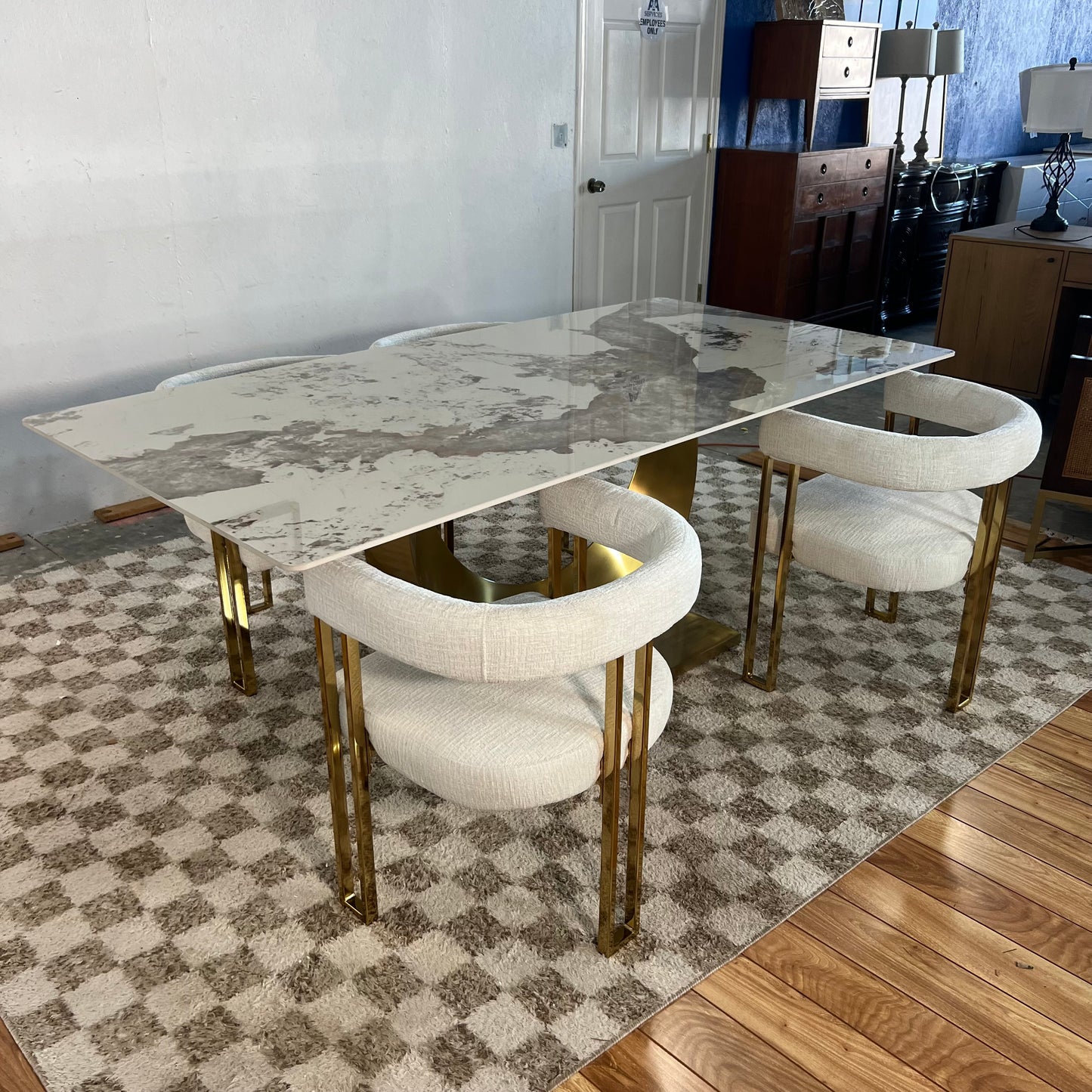 NEW 5-Piece Sintered Stone Dining Set