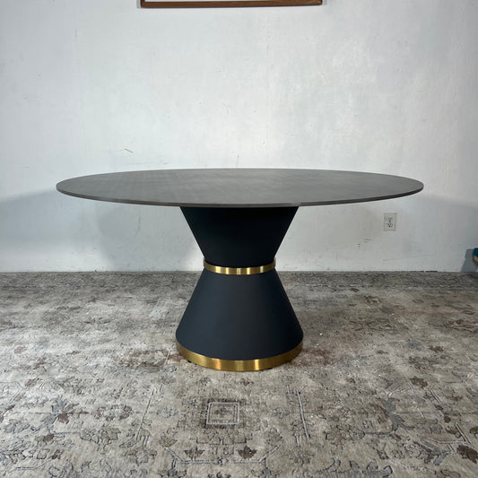 NEW 59” Matte Black “Pandora” Round Sintered Stone Table