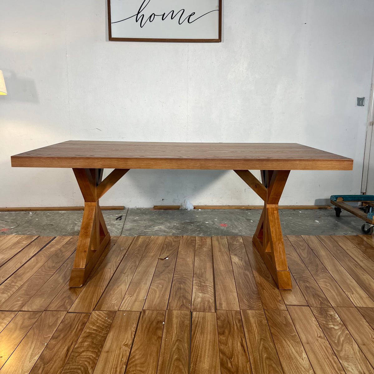 NEW Farmhouse Rectangular Trestle Table