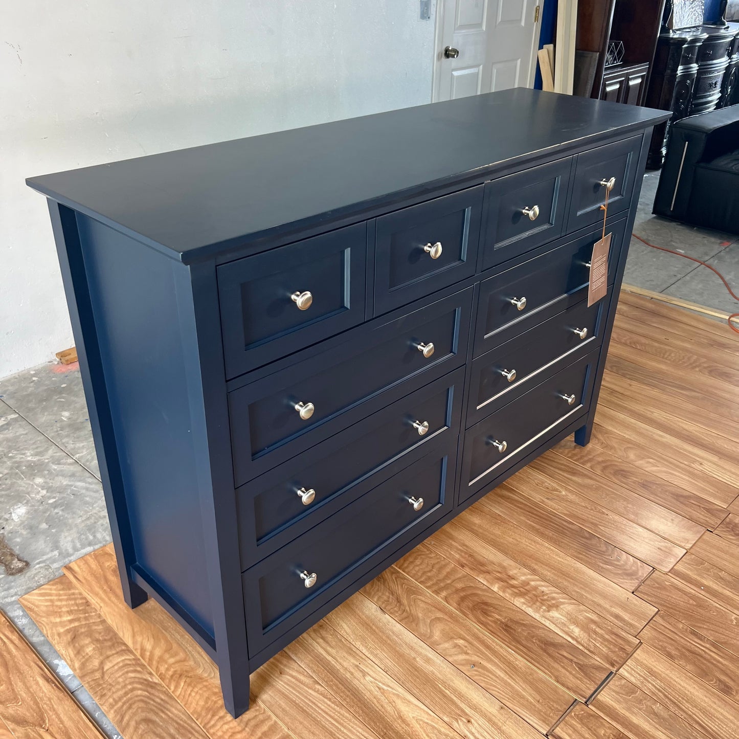 NEW Birch Lane Renee 8-Drawer Navy Blue Dresser