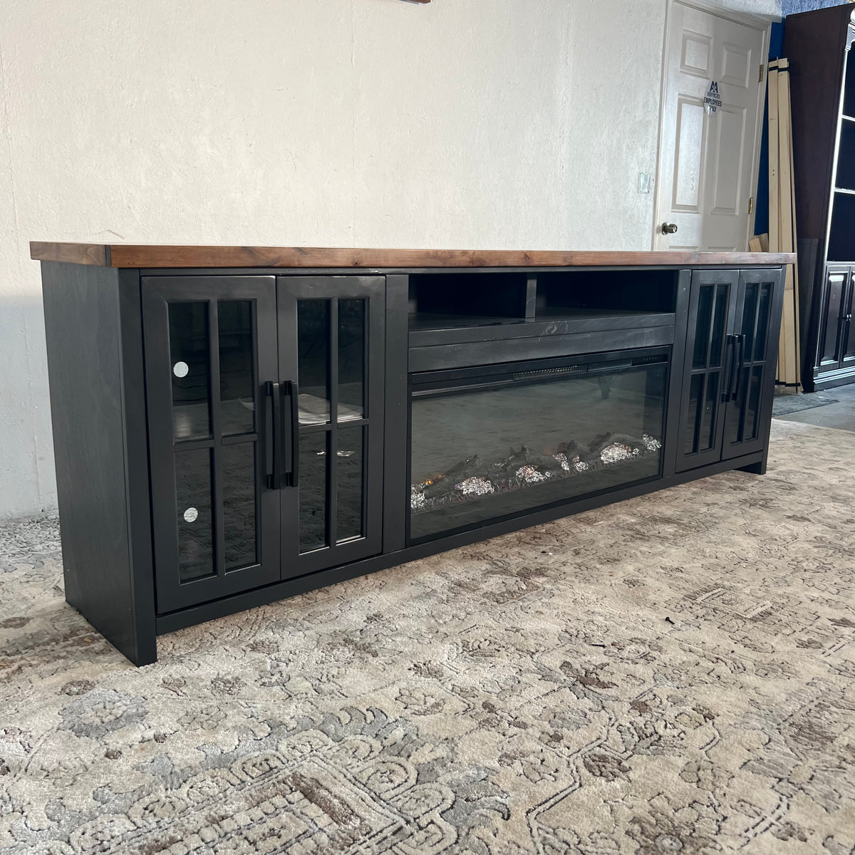 Essex 96” Fireplace TV Stand Cabinet