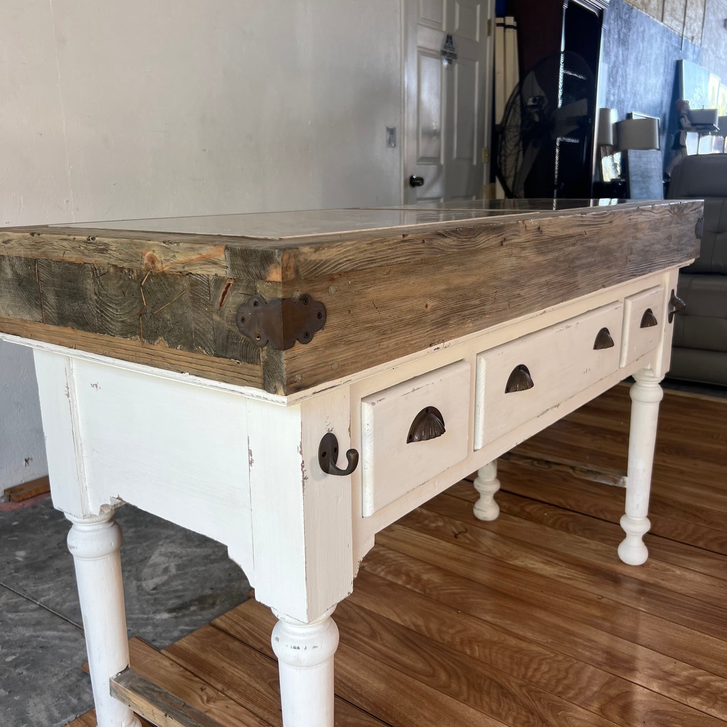 NEW Farmhouse Kitchen Islamd with Marble Top
