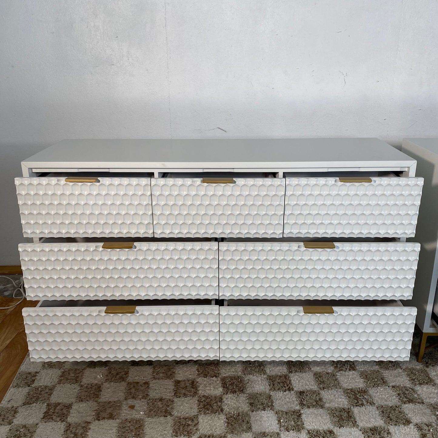 AllModern Capra 56” Honeycomb 6-drawer dresser