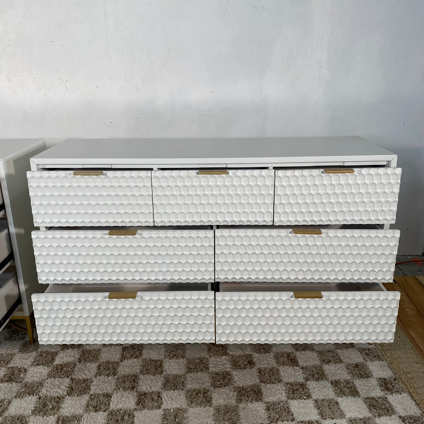 AllModern Capra 56” Honeycomb 6-drawer dresser