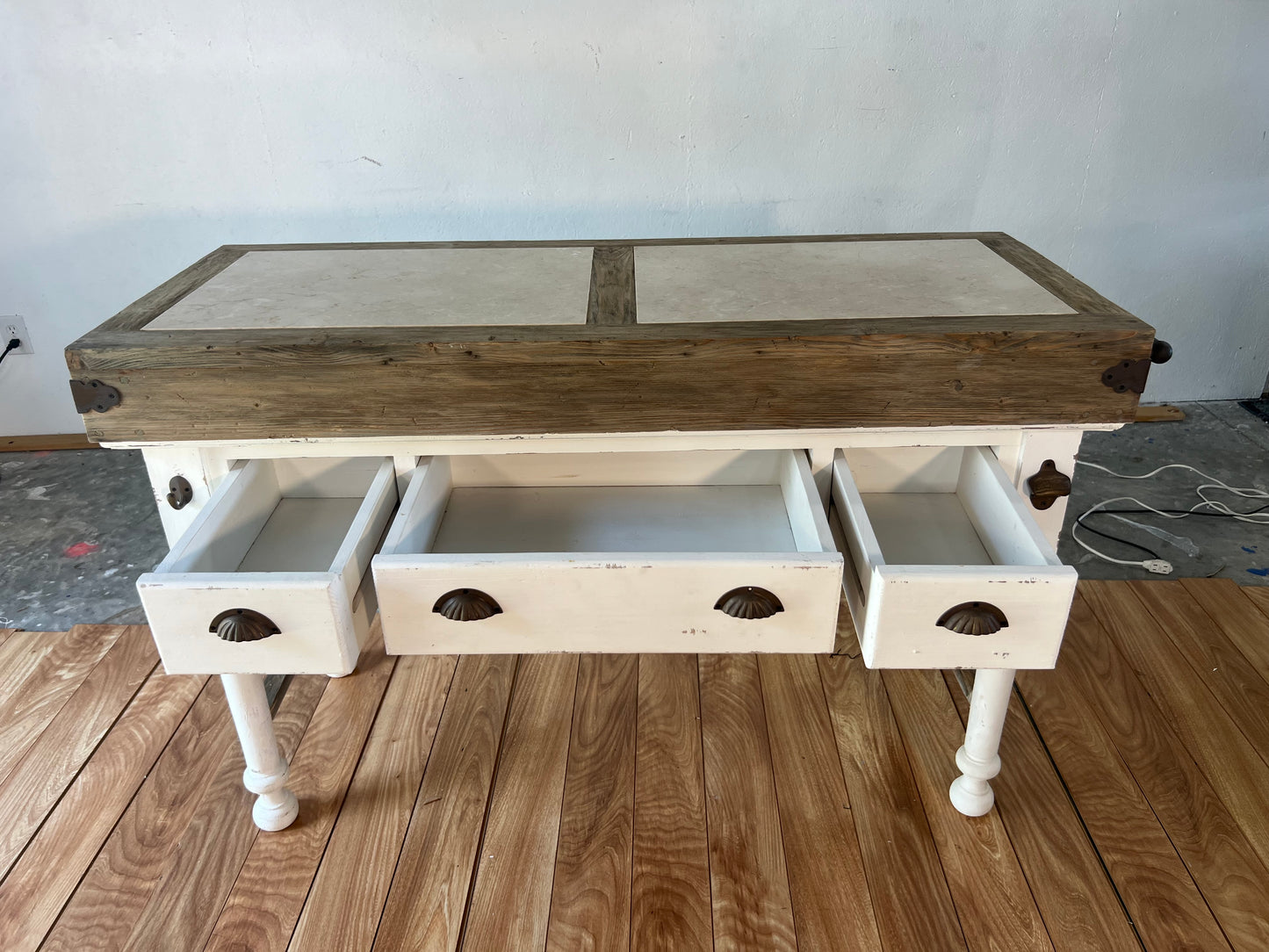 NEW Farmhouse Kitchen Islamd with Marble Top