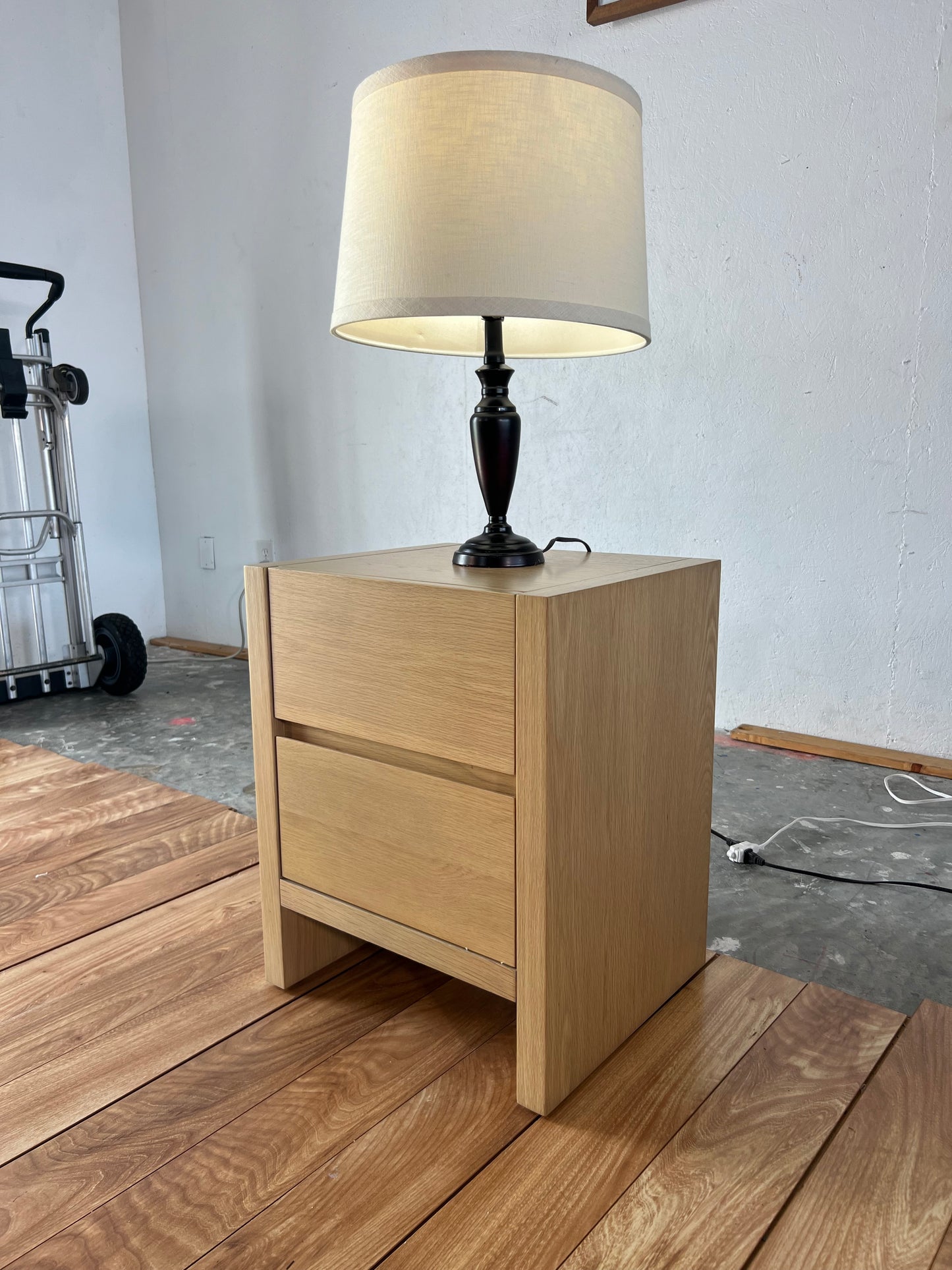 NEW Article Leif Solid Wood 2-Drawer Nightstand