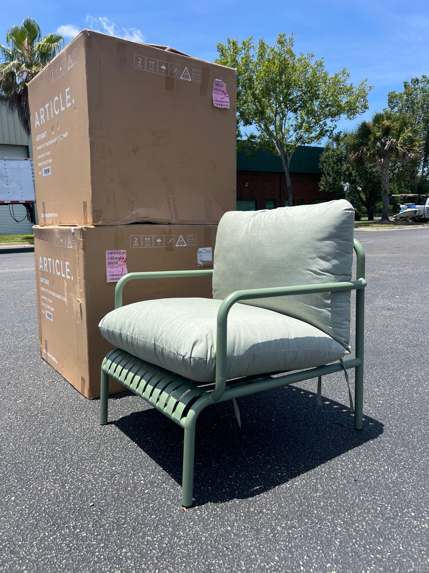 NEW Article Sarek 31.5” Outdoor Lounge Chair Set