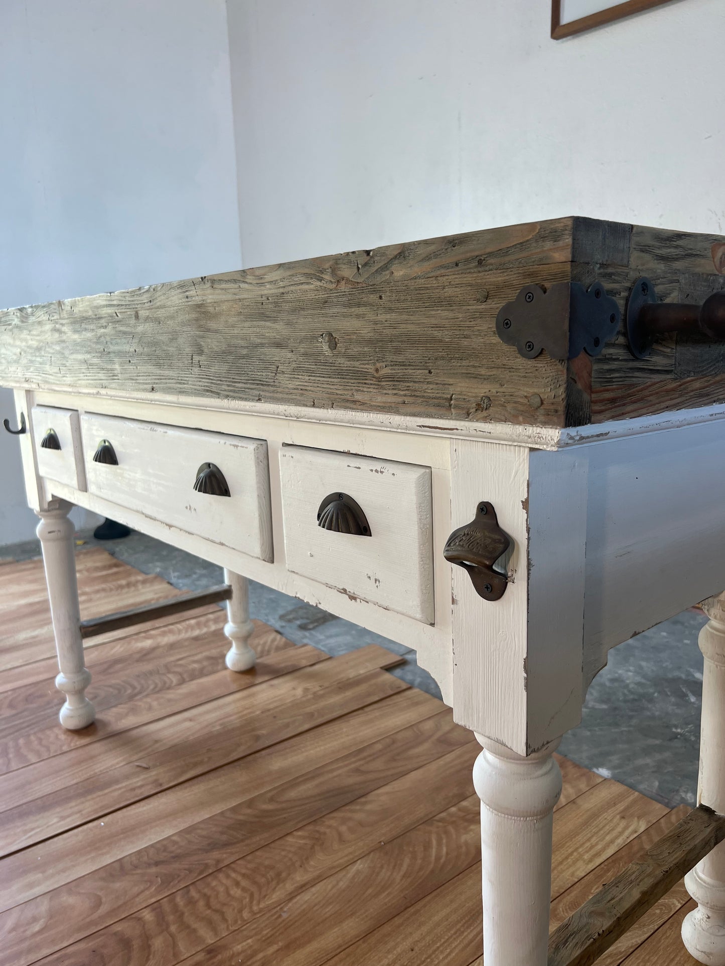 NEW Farmhouse Kitchen Islamd with Marble Top