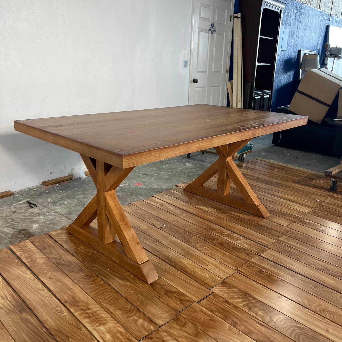 NEW Farmhouse Rectangular Trestle Table