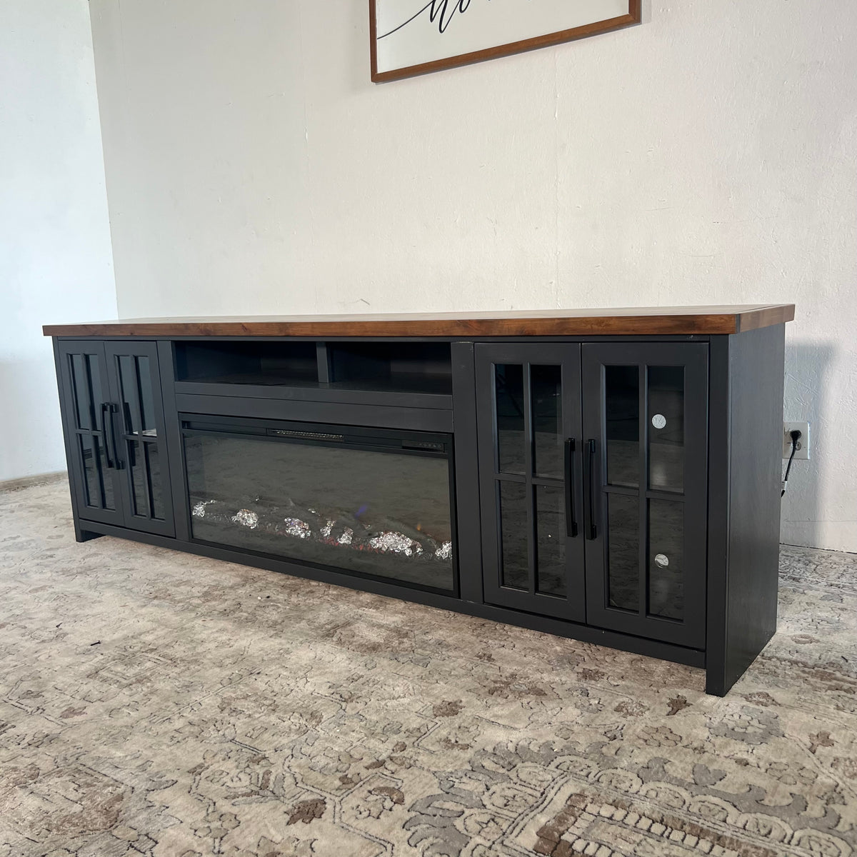 Essex 96” Fireplace TV Stand Cabinet