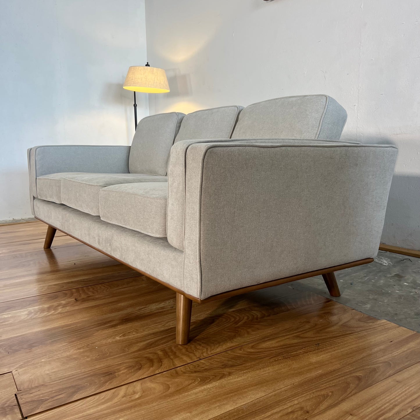 NEW Mid-Century-Modern Khaki Sofa Couch