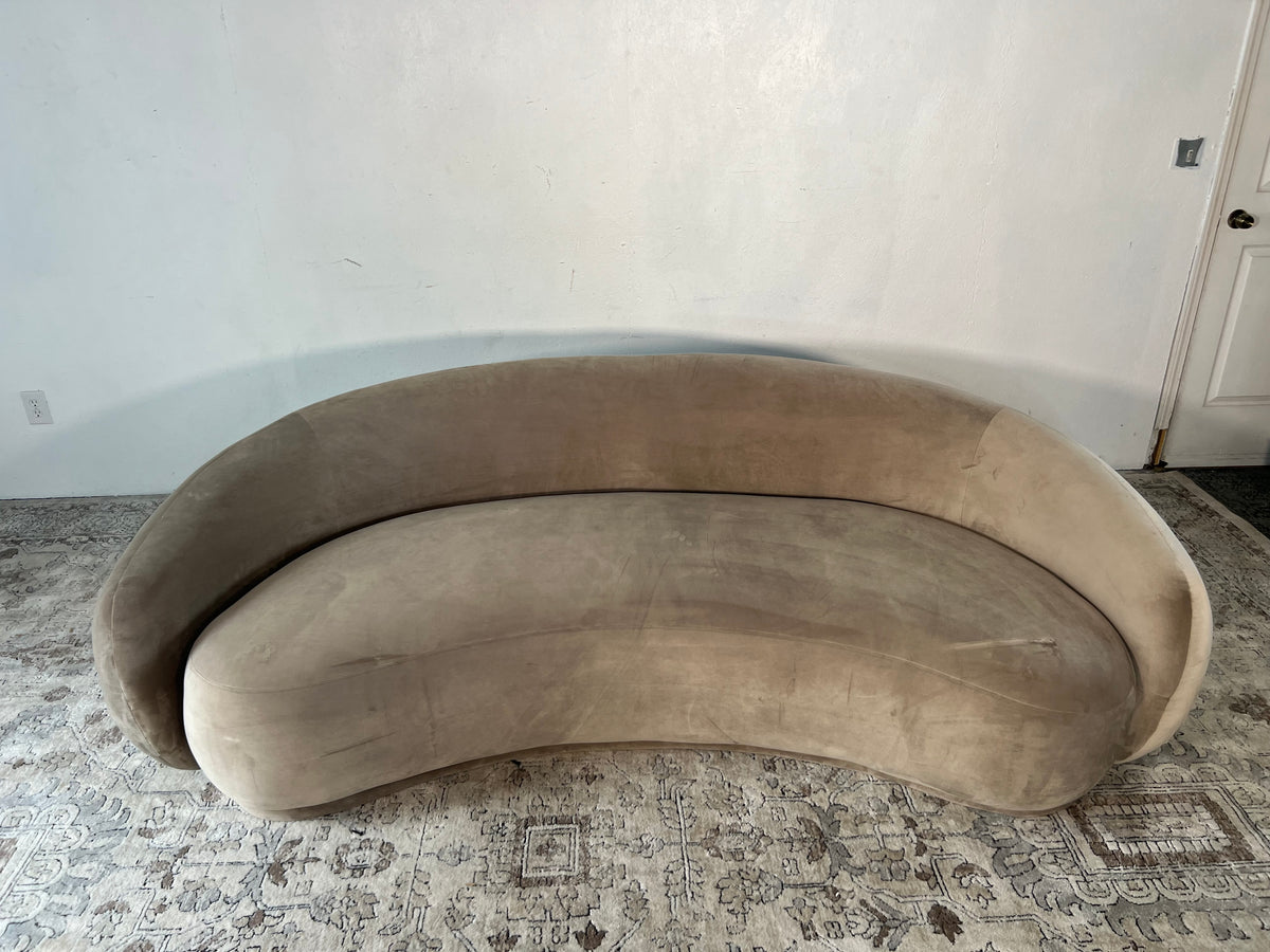 Meridan Furniture “Emery” Beige Curved Sofa