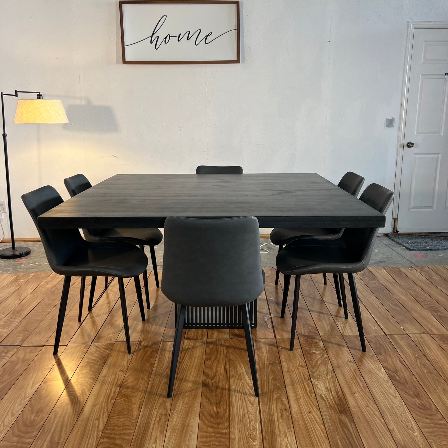 7-Piece Black Square Dining Set