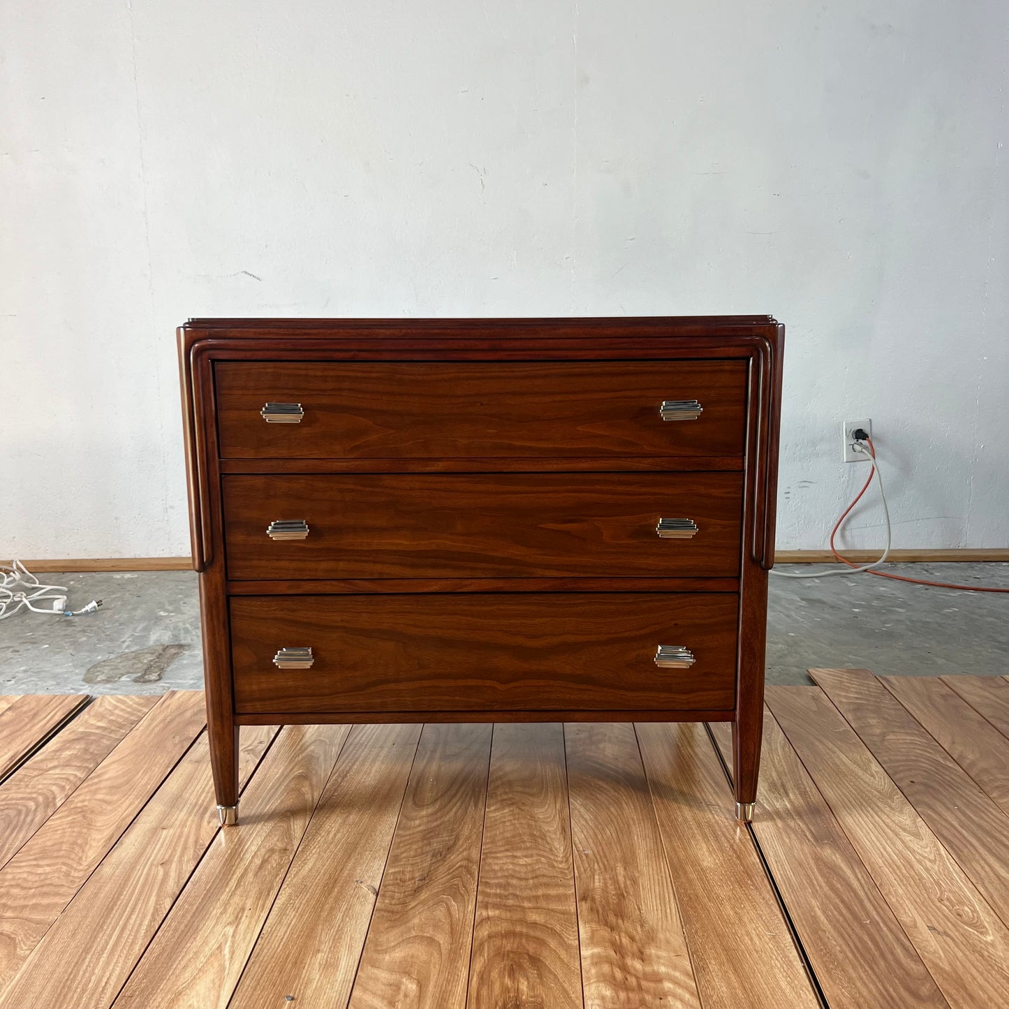 Theodore Alexander Walnut Wood Chest of Drawers