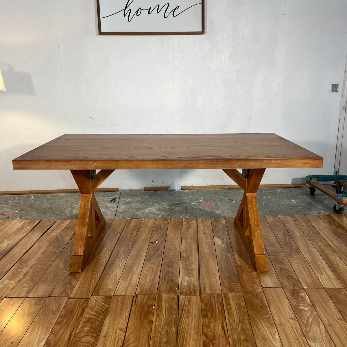NEW Farmhouse Rectangular Trestle Table