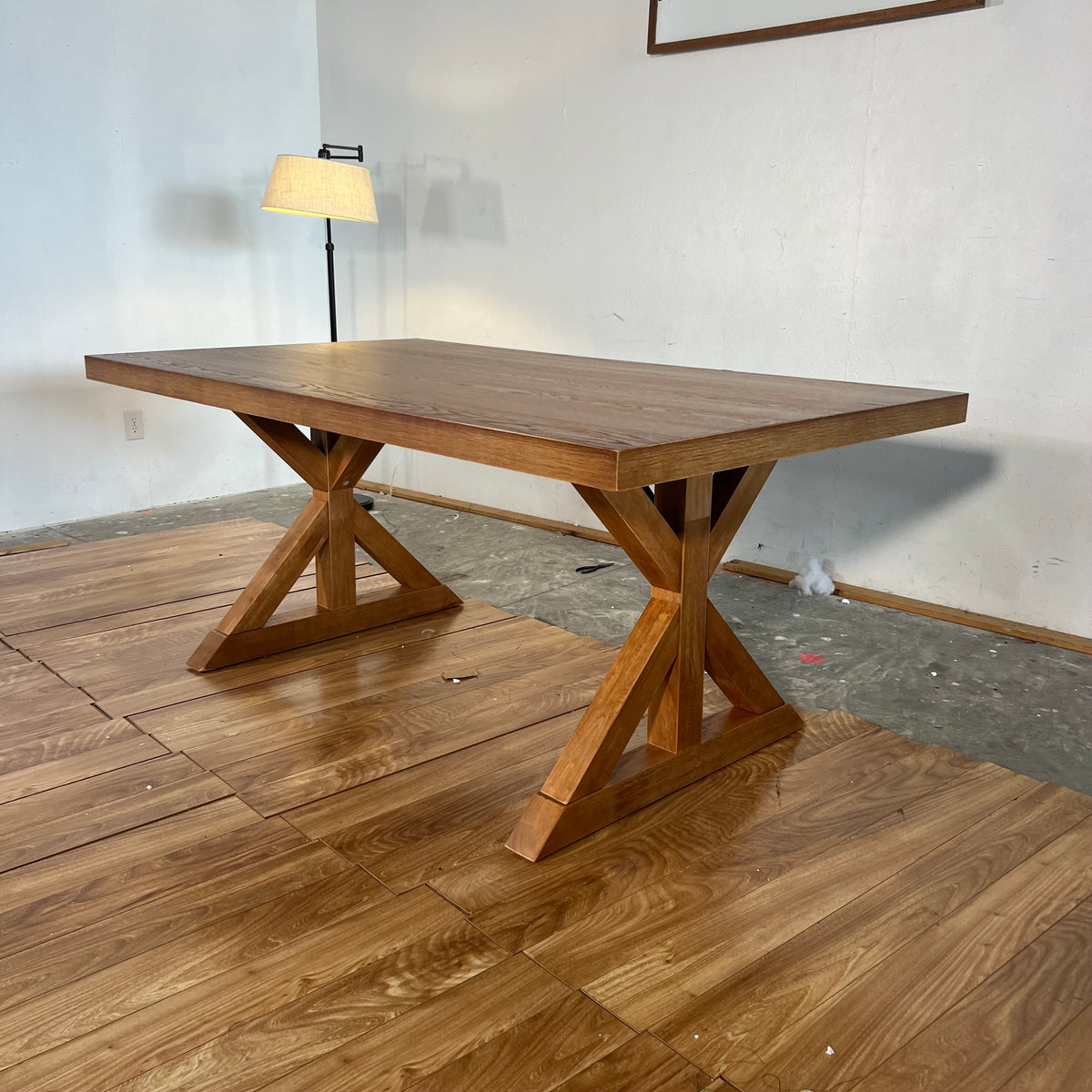 NEW Farmhouse Rectangular Trestle Table