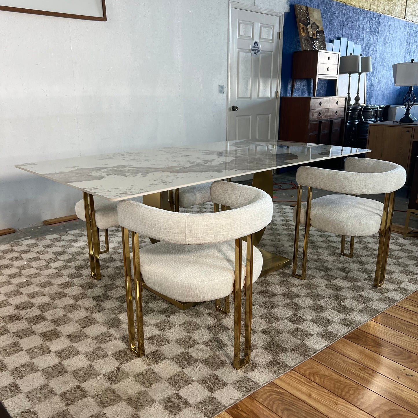 NEW 5-Piece Sintered Stone Dining Set