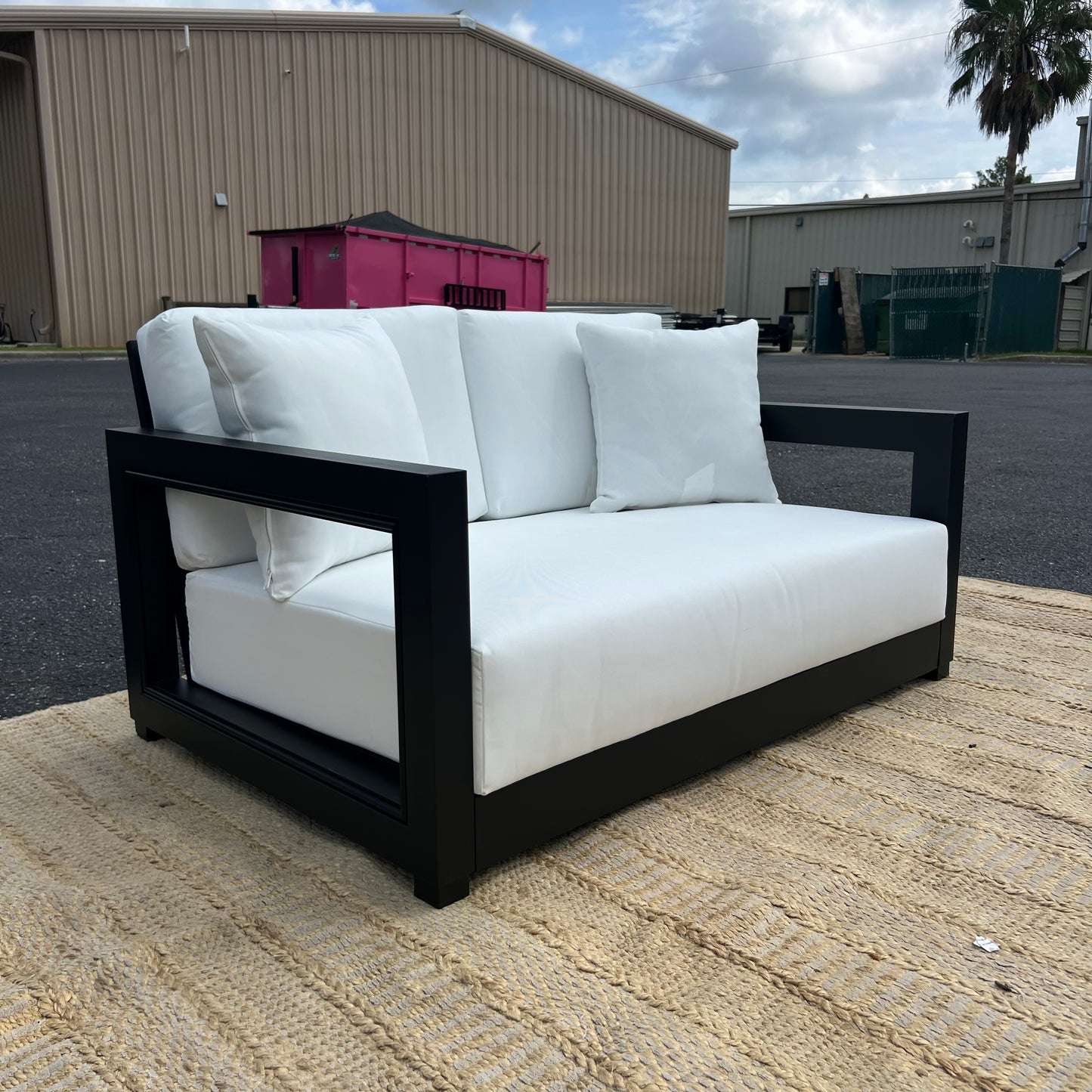 NEW Safaveih Outdoor Aluminum Patio Bench