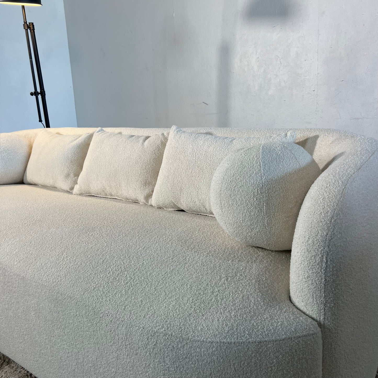NEW White Boucle Sofa