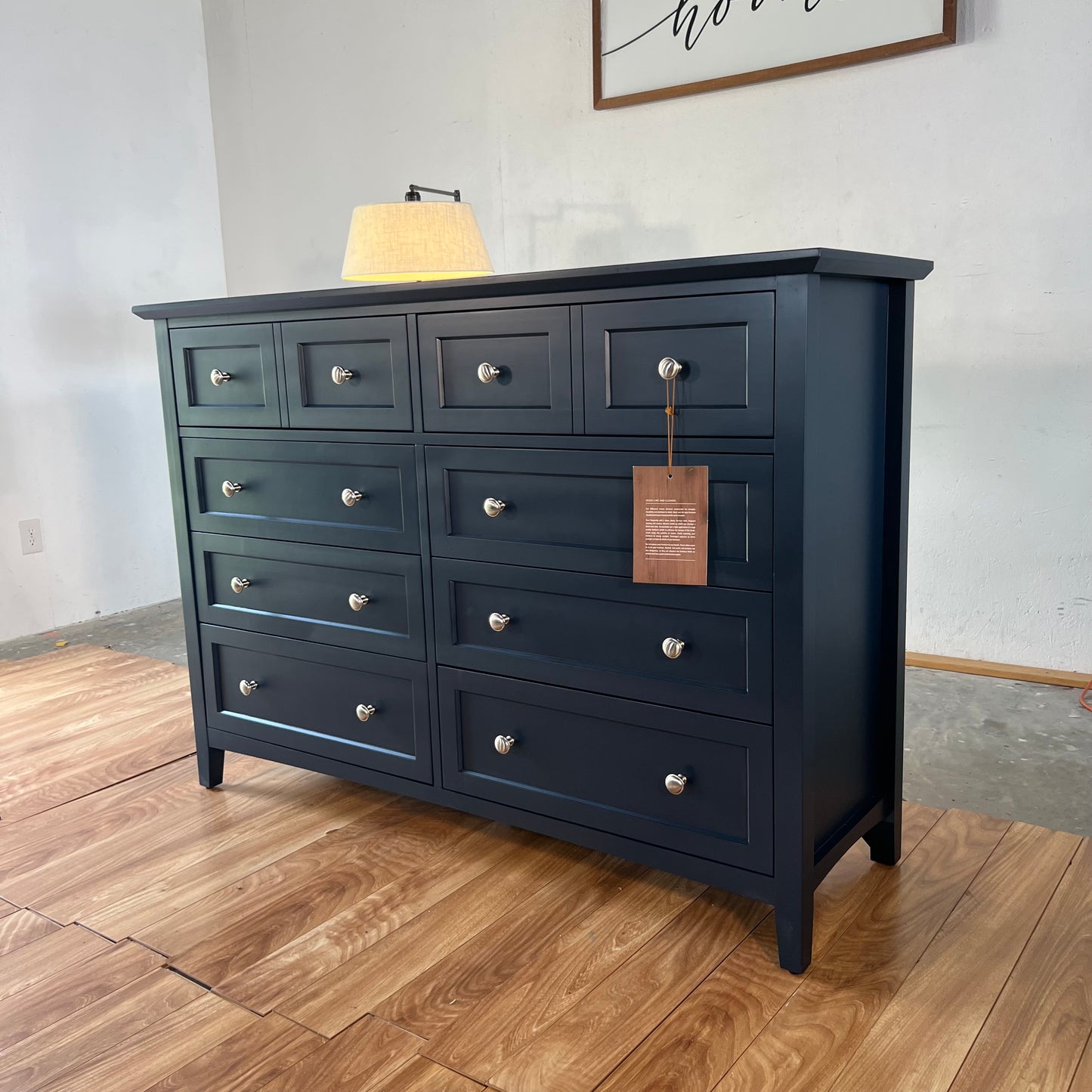 NEW Birch Lane Renee 8-Drawer Navy Blue Dresser