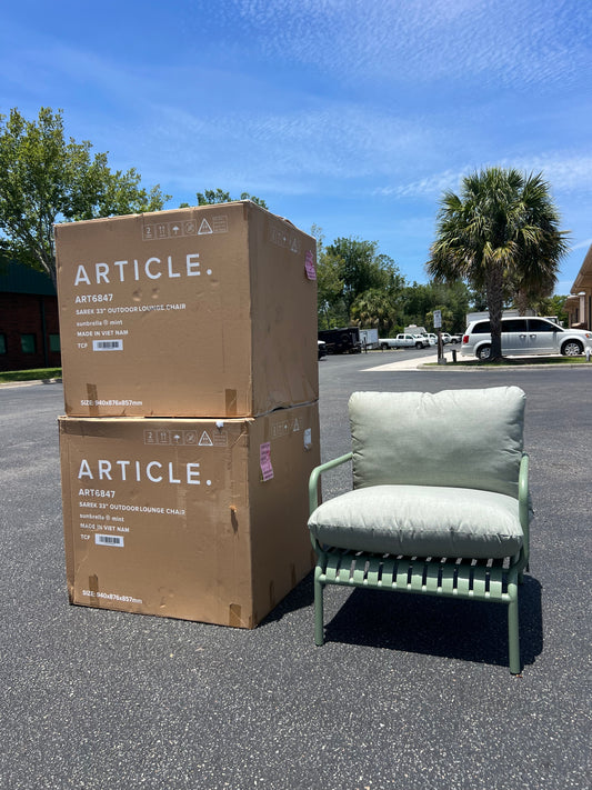 NEW Article Sarek 31.5” Outdoor Lounge Chair Set